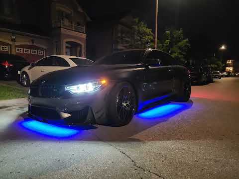 2020 BMW M4 Ambient lights and flow series underglows Lights installed