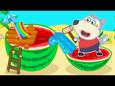 Wolfoo Making Crafts - Handmade Water Melon House - DIY Crafting House Games For Kids By Wolfoo Team