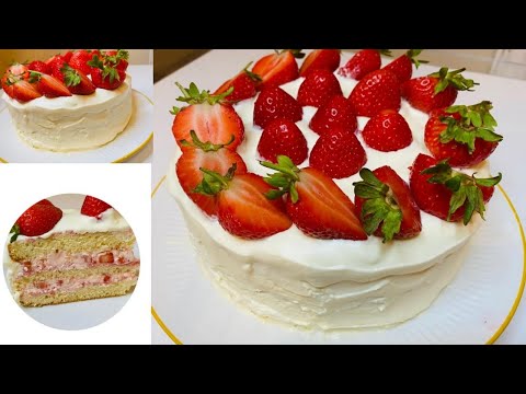 Best Homemade Strawberry Cake Recipe | Bakery Style Cake Perfect for Birthdays | Strawberry Cake