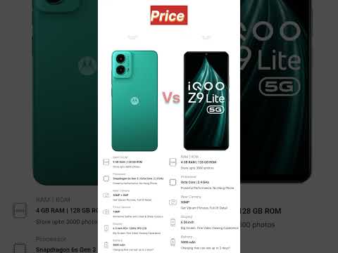 iQoo z9 lite 5g vs Moto g 45 5g !! moto g 45 5g review 👍 trending song #trakintech#vairalshort