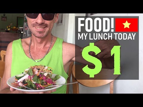 $1 FOOD! (2019) CURRY and SALAD! Food Dollar Menu! Vietnamese Vegeterian Food