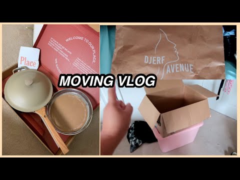 MOVING DAY 1 | PACKING UP, DJERF AVENUE HAUL + OUR PLACE PAN UNBOXING | VLOG