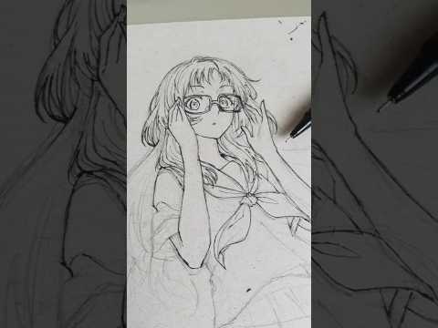 ~ drawing of Mie san ~ Part. 1 #aimie #thegirlilikeforgotherglasses #animedrawing