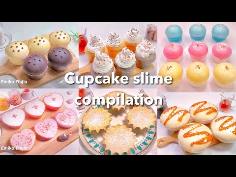 【ASMR】🧁カップケーキスライムまとめ🧁【音フェチ】Cupcake slime compilation