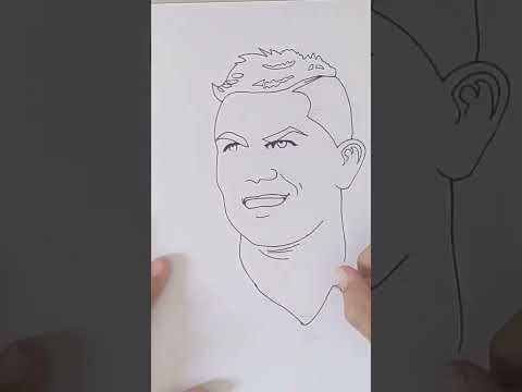 How to draw CR7 #cristianoronaldo #shorts #drawings #howtodraw