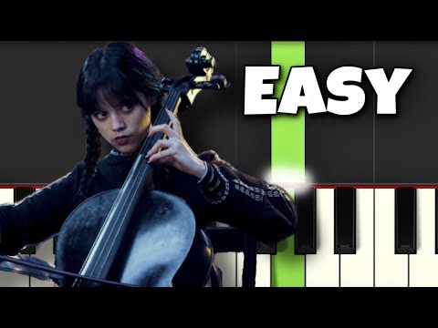 Wednesday Plays The Cello | Easy Piano Tutorial