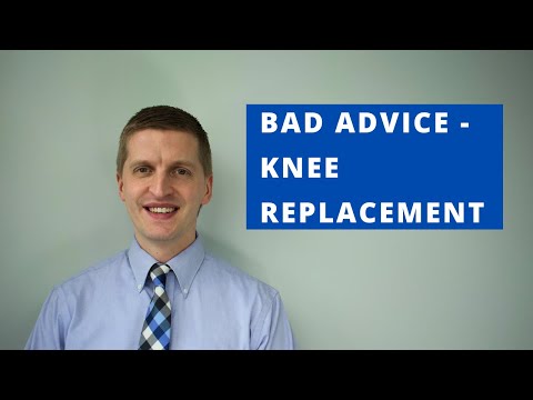 Bad Advice about Knee Replacement Recovery