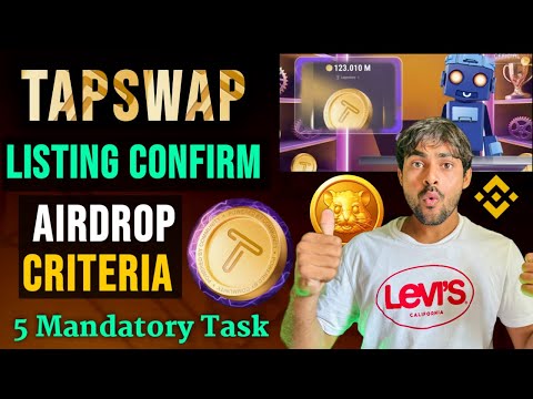 Tapswap Listing Confirm Binance !! Tapswap Airdrop Criteria || Tapswap New Upadte || Hamster Kombat