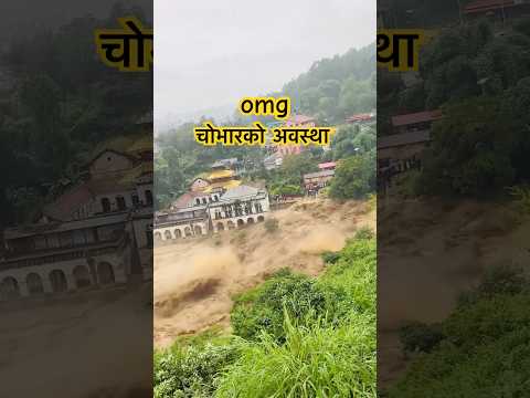 काठमाडौंको पानी निकास क्षेत्र चोभार ! #shorts #video #flood #kathmandu