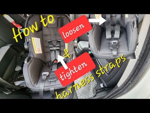 How to loosen and tighten the seat belt harness|Evenflo Safemax