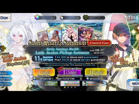 [#FGO] Just Fast Gacha 400SQ no Avalon (Gareth NP5) ~ Fate Grand Order