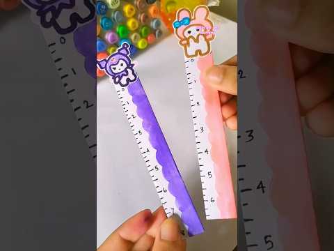 Diy cute ruler #schoolcraftidea #schoolsupplies #sajiaartandlearning #craft #papercraft #shorts