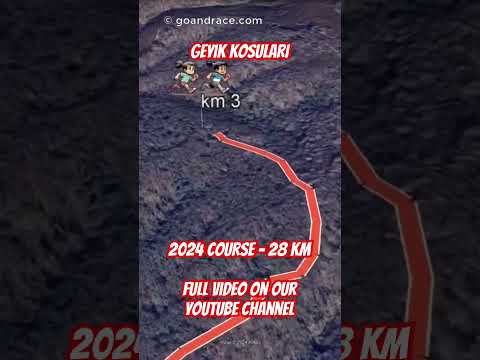 Geyik Koşuları (2024): fly over the 28 km course! Video of the race path.