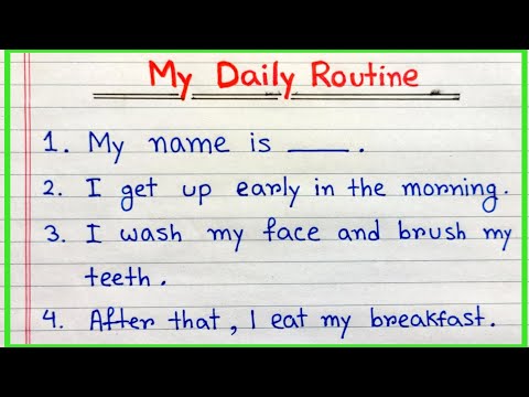 Daily routine writing in English|How to write daily routine easy|My daily routine essay in English