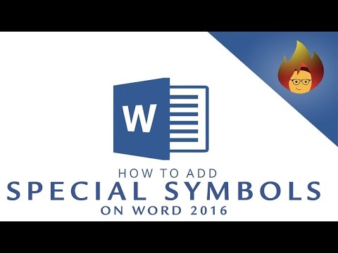 How to add SPECIAL SYMBOLS | MICROSOFT WORD 2016