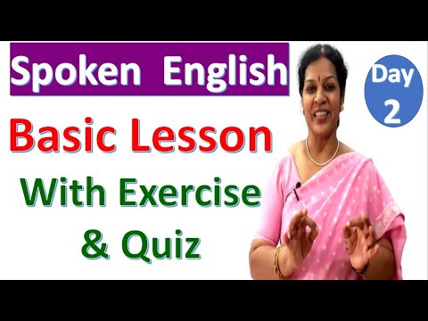 2. Spoken  English - Basic Lesson With Exercise & Quiz