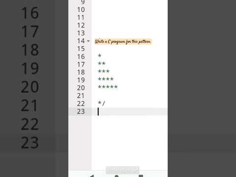 Simple C pattern|C language tutorial #coding #Cprogramming #shorts