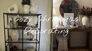 Cozy Christmas Decorating| Cleaning| Styling living room| Clothing haul & Decor haul