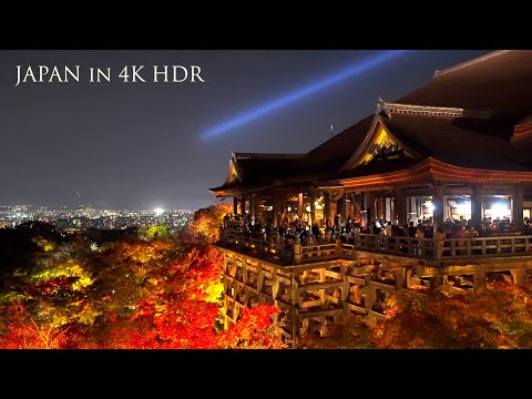 [4K HDR]清水寺 秋の紅葉ライトアップ（2022,京都） 再アップ