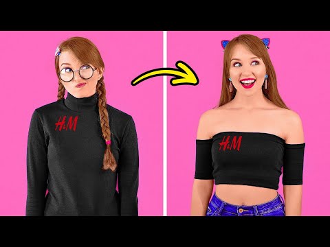 GENIUS CLOTHING HACKS || DIY Fashion Hacks That Will Save You Money By 123GO!GOLD