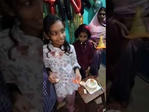 Birthday Celebration Hrithika Saujanya a small or big party 🥳🎉 mp4