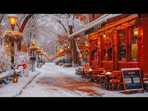 Deep Relaxation with Jazz Instrumental - Cozy Outdoor Cafe and Winter Jazz Music for Study, Work