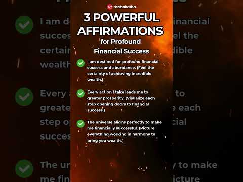 3 Affirmations for Profound Financial Success