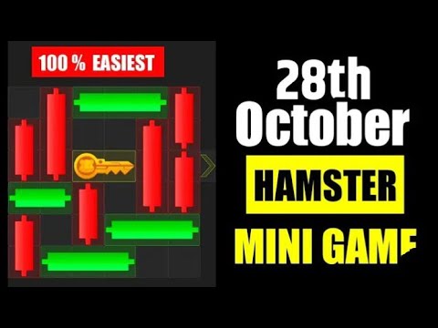 Hamster kombat mini Game 28th October puzzle game || Hamster kombat | Today Mini key hamster