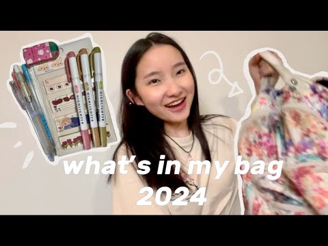 WHAT’S IN MY BAG?? my highschool ESSENTIALS 2024✏️