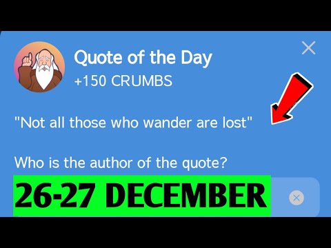 Not all those who wander are lost | Hrum Quote Of The Day | 26 December Hrum Quote Of The Day