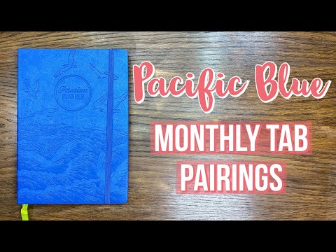 Monthly Tabs for the 2021 Passion Planner - Pacific Blue