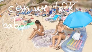 Walking Tour Cala Agulla   Beach Walk And Swim   Mallorca Majorca   Spain   4K 1