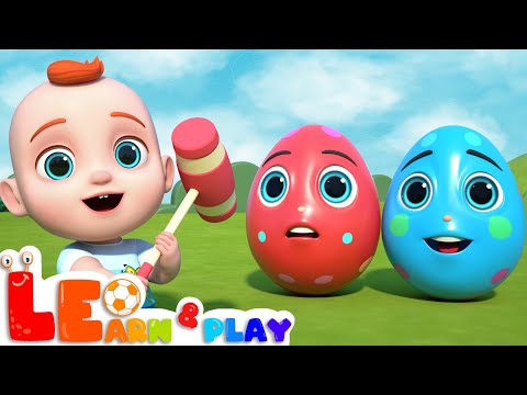 Leo Opens Huge Eggs with Surprises and Toys | Learn & Play with Leo | Nursery Rhymes