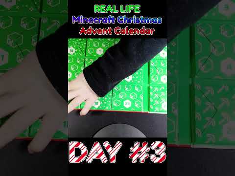 Opening a REAL LIFE Minecraft Christmas Advent Calendar Day #3