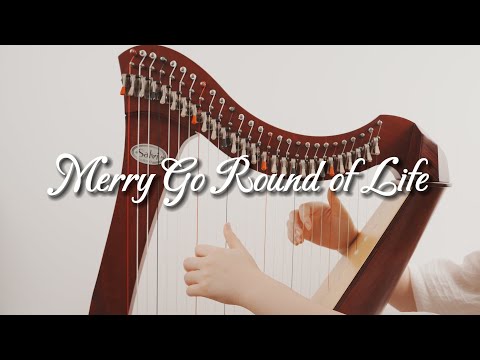 Merry-Go-Round of Life - Howl's Moving Castle - Main Theme Harp Cover - Joe Hisaishi