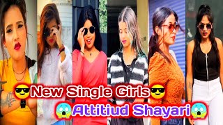 😎 New Single Girls Attitude Shayari  😎