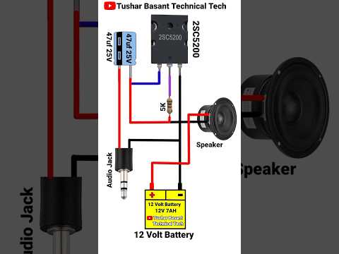 2SC5200 Transistor Audio Amplifier Connection DIY Project #shorts