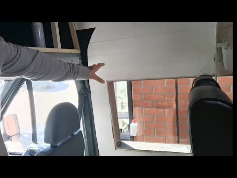 how to make an easy simple window box frame campervan conversion on a budget. mk7 transit lwb