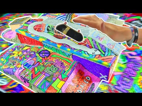 WORLDS MOST COLORFUL DIY FINGERBOARD SKATE PARK