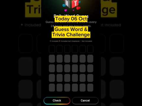 Today 06 Oct Blove DApp Guess Word Trivia Challenge