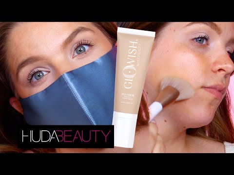 NEW HUDA BEAUTY GLOWISH SKIN TINT REVIEW WEAR+MASK TEST