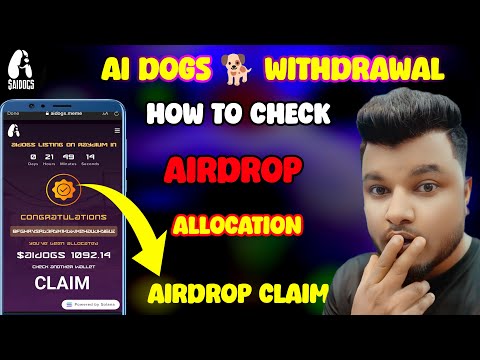 Aidogs Airdrop withdrawal l Aidogs Claim Token l Aidogs How to Check Allocation