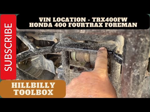 How to find your VIN locations for a Honda Foreman 400 - TRX400FW