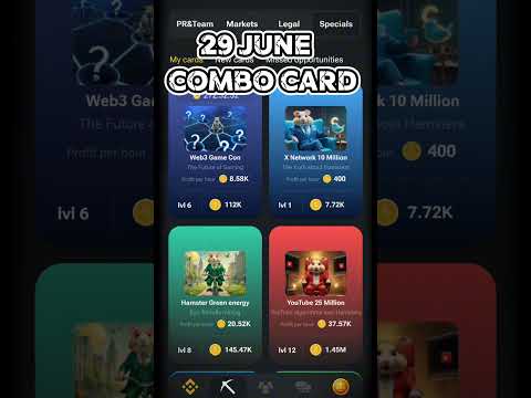 hamster combat daily combo card today 29 june | 29 june combo card