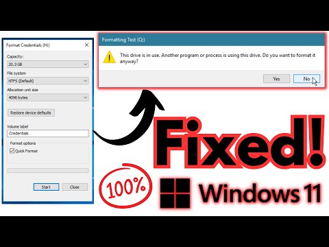 This Drive Is in Use  Another Program or Process Is Using This Drive  Format It Anyway | 100% Fix