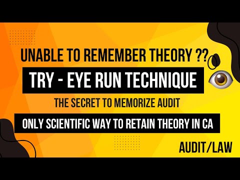 ✅ How to revise theory subjects in CA ? The correct approach to remember audit and law in CA !