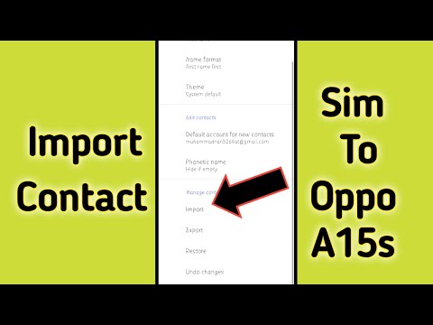 how to import contact from sim to phone in oppo a15s | import contact from sim to phone | #shorts