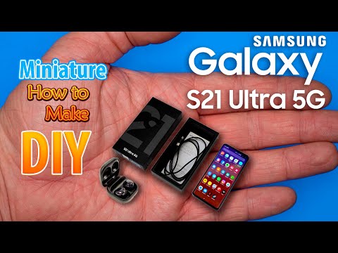 DIY Mini Galaxy S21 Ultra 5G Smartphone | DollHouse | How to make