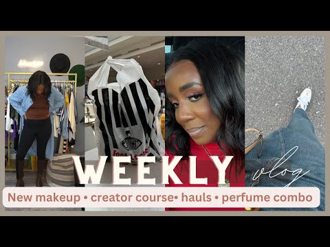 Vlog   New makeup •creator course?  • Hauls • Mica’s try on • the best perfume combo • brow routine