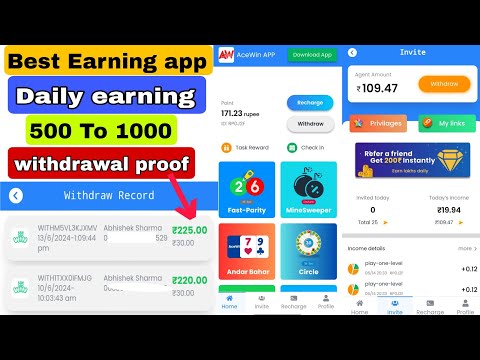 Best earning app daily earning 500 to 1000 🤯 Sign up bonus 20 rupee 🧿